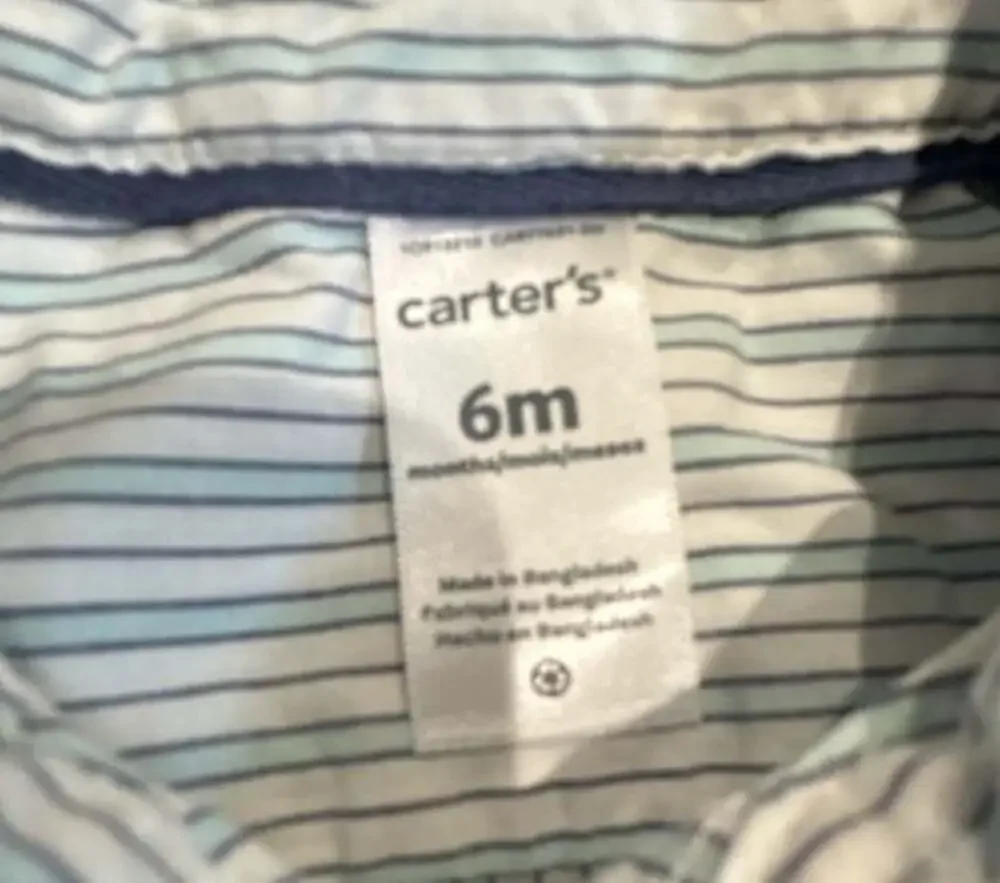 Carter's Striped Bodysuit and Dinosaur Print Button-Down Shirt, 6M